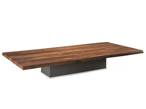 IDEM - Rectangular low walnut coffee table _ Cattelan Italia